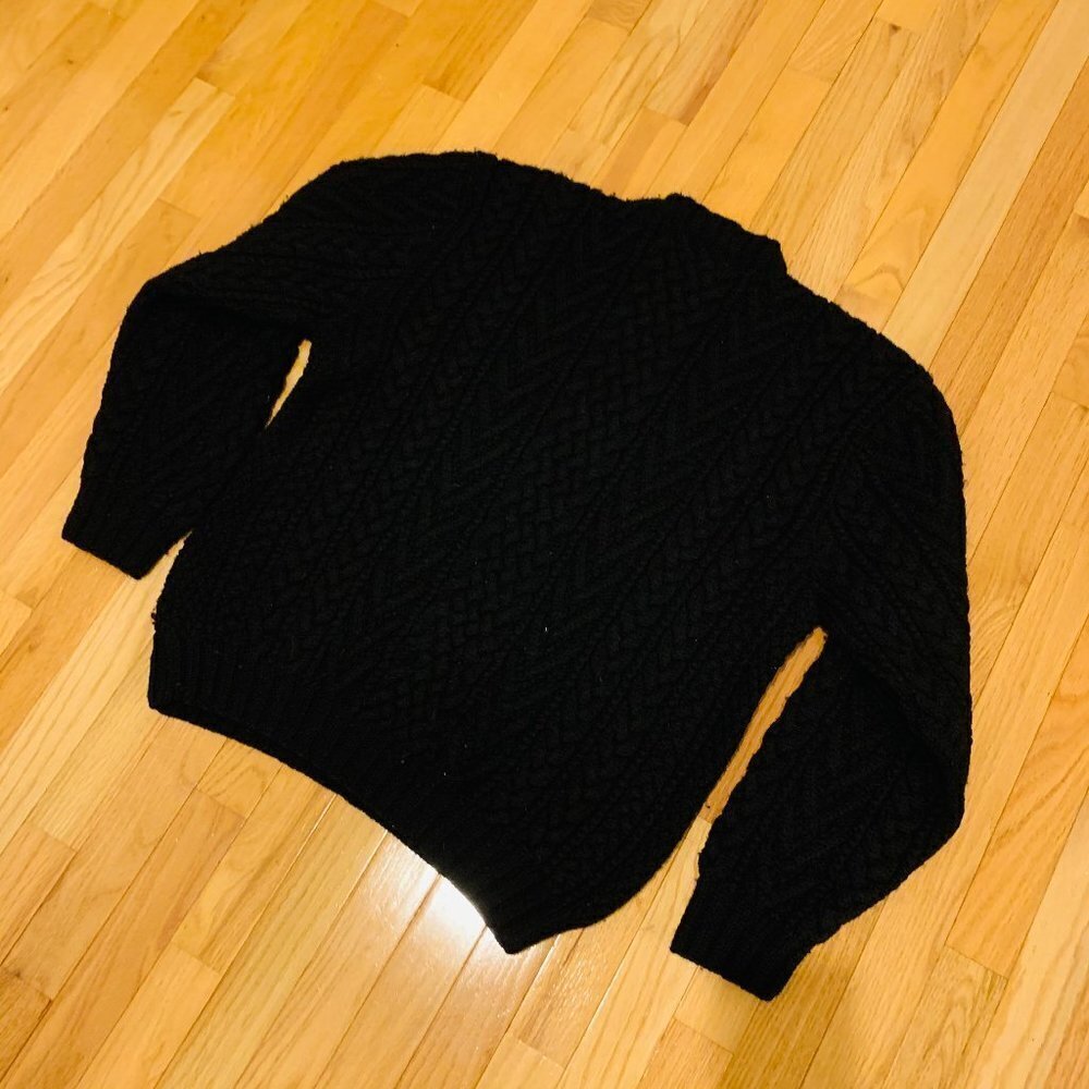 Vintage Mens J. Crew Wool Irish Fisherman Sweater - Picture 3 of 7